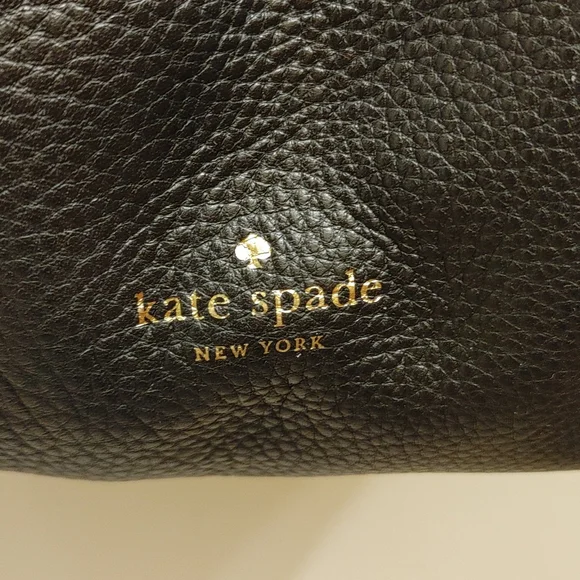 kate spade Black Pebbled Leather Crossbody Hobo with Tassel - Picture 5 of 6
